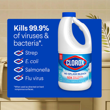 Clorox No Splash Bleach 40 Fluid Ounces (Package May Vary)