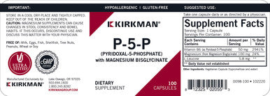 Kirkman P-5-P with Magnesium Bisglycinate 100 Capsules