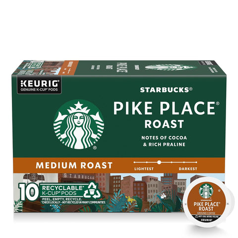 Starbucks K-Cup Coffee Pods, Medium Roast Hot or Iced Coffee, Pike Place Roast, 60 Keurig Pods ÃƒÂ¢Ã¢â€šÂ¬Ã¢â‚¬Â¹