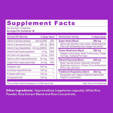 Further Food Ultimate Immune Support Vitamin C, D, E And Zinc + Natural Immunity Booster Multivitamin Herbal Supplement Elderberry & Echinacea, Daily Immune Defense & Antioxidant Support.