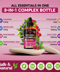 NUTRAHARMONY Usda Organic Vitamin B-Complex B5 Pantothenic Acid | B12 Methylcobalamin | B1 Thiamine | B6 Pyridoxine | B7 Biotin | B9 Folic | B3 Niacinamide - B Complex Liquid Drops, Made In Usa Supplement, 2Fl Oz