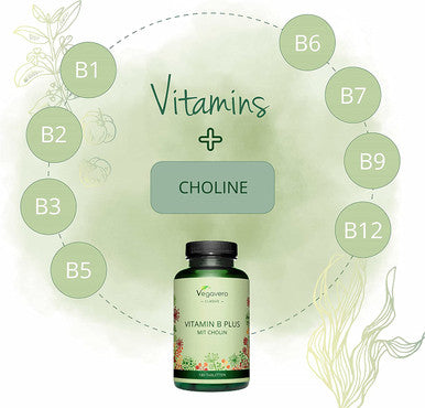 B Complex VegaveroÃƒâ€šÃ‚Â® | All 8 B Vitamins, Choline & Inositol | NO Artificial Additives | 180 Vegan Tablets
