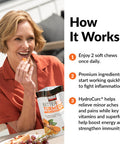 Force Factor Better Turmeric Inflammation Supplement for Extra Strength Joint Support, Featuring HydroCurc Turmeric Curcumin with Black , Garlic Extract Supplement, 60 Soft Chews