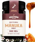 Gold Fern Honey - Raw New Zealand Manuka Honey | 8.8oz MGO 100+ | Pure, Natural, Unpasteurized, and Unfiltered Superfood Honey, Traceable from Hive to Hand.