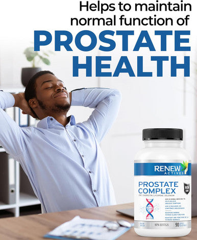ReActives Prostate Complex Supplements Formula For Prostate, Thyroid, Eye Health & Immune System Antioxidant Blend For Men S Wellness 90 Softgels Made In Canada