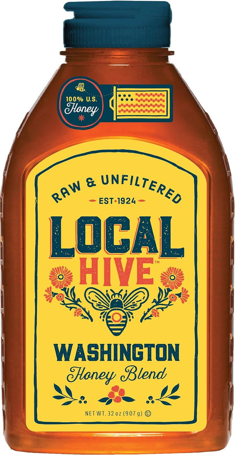 Local Hive Clover Raw & Unfiltered ÃƒÂ¢Ã¢â€šÂ¬Ã¢â‚¬Å“ 16 oz | 100% Pure U.S. Honey | Natural Sweetener Sourced from American Bees & Beekeepers | Premium Clover Flavor | Ideal for Tea, Baking & Cooking