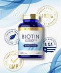 Carlyle Biotin 10000Mcg | 300 Softgels | Max Strength | Non-Gmo, Gluten Free Supplement