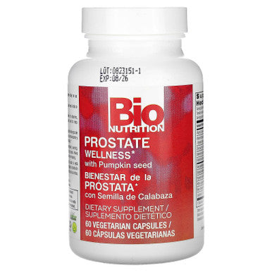 Bio Nutrition Prostate Wellness With Pumpkin Seed Extract, 60 Vegetarian Capsules