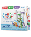 Cirkul Wild Splash Stevia Flavor Water Variety Pack Makes 36 Drinks No Sugar Zero Calorie Drink Mix (2 Parrot Punch 2 Alligator Apple 2 Gecko Grape)