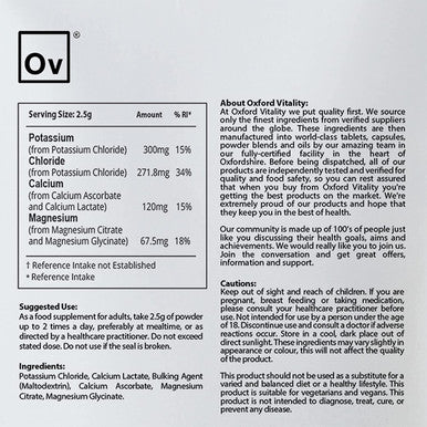 Ov Oxford Vitality | Electrolytes Powder | Protein Synthesis (250g)