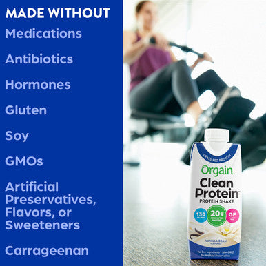 Orgain Bundle - Vanilla and Strawberry Protein Shakes - 12 Count Each, Ready to Drink, Made without Gluten and Soy, Non-GMO