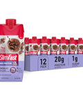 SlimFast Protein Shake, Strawberry- 20g Protein, Meal Replacement Shake Ready to Drink, High Protein with Low Carb and Low Sugar, 24 Vitamins and Minerals, 12 Count (Pack of 1) (Packaging May Vary)
