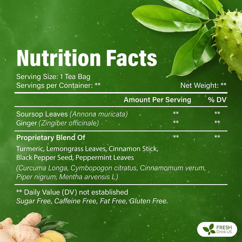 FreshDrinkUS, Premium 50 Mulberry Leaf Tea Bags, 100% Natural & Pure from Mulberry Leaves. Herbal Tea. Made with Natural Material Tea Bags. No Sugar, No Caffeine, No Gluten, Vegan.