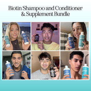 Biotin For Hair Growth Treatment Set - Biotin Shampoo And Conditioner Set Sulfate Plus Hair Loss Supplement For Women & Men With Saw Palmetto Horsetail Collagen And Keratin (2 Month Supply)
