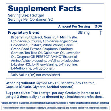 BodyHealth Gut Defense with PerfectAmino Gut Health Support for Women and Men GI Support Supplement - 90 Softgels