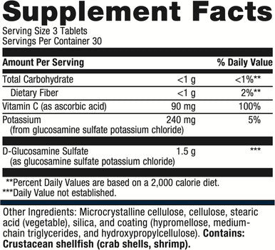 Metagenics Glucosamine Sulfate - Joint Health & Cartilage Health Supplement - with Vitamin C Potassium & D-Glucosamine Sulfate - 90 Tablets