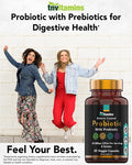 Probiotics for Women & Men with Prebiotics for Digestive Health with Acidophilus | 60 Enteric Coated Vegetarian Capsules | 20 Billion CFUs - 8 Strains | by TNVitamins