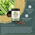 Terra Origin Superfoods Greens Immune Defense And Digestive Support | Probiotics, Organic Vegetables, Digestive Enzymes | Non-Gmo, Gluten-, Dairy , Vegan | 30 Servings | Coffee Flavor