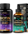 NUTRAHARMONY Lymphatic Drops & Biotin, Collagen Capsules
