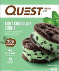 Quest Nutrition Mint Chocolate Chunk Protein Bars, High Protein, Low Carb, Gluten Free, Keto Friendly, 4 Count