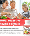 Nutridom 2400 GDU Bromelain Digestive Enzyme Supplements, 500 mg, 60 Vegan capsules, Non-GMO, Supports Healthy Digestion, Joint Health, Nutrient Absorption