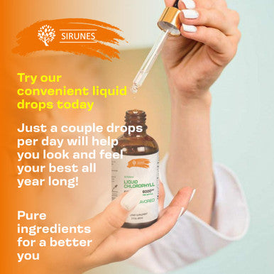 SIRUNES Liquid Chlorophyll Drops - Natural Sodium Copper Chlorophyllin Extract - Cleanse & Support Your Immune System & Energy Naturally - Vegan, Non-Gmo Dietary Greens Tincture - 2 Fl. Oz Bottle