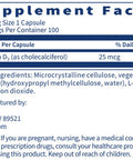 Klaire Labs Vitamin D3 1000 IU - High Potency 25 Micrograms, Hypoallergenic Bone & Immune Support (100 Capsules)