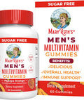 Maryruth Organics Mens Multivitamins Gummies | Vegan Mens Vitamins | Mens Daily Multivitamins for Immune Support | Non-GMO & Gluten Vitamins for Men | 0g Sugar Per Serving | 60 Count