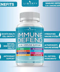 8 In 1 Immune Defense Support, Immunity Vitamins Supplement Booster With Zinc 50Mg, Vitamin C Elderberry Vit D3 5000 Iu, Turmeric Curcumin & Ginger, Echinacea - Allergy Relief For Kids Adults (2 Pack)