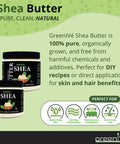 Greenive 100% Pure Shea Butter Raw (8 Ounce Jar)