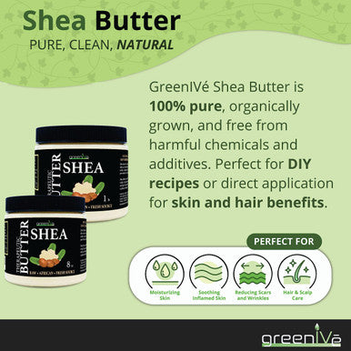 Greenive 100% Pure Shea Butter Raw Moisturinzing (16 Oz)