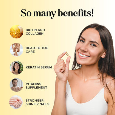 Biotin And Collagen Supplement For Women & Men - Hair Growth Supplement With Saw Palmetto Horsetail Biotin Collagen Keratin And More Dht Blocker Hair Growth Vitamins For Women & Men (3 Months)