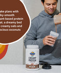 Garden of Life Creamy Organic Vegan Protein Powder + Oatmilk 20G Complete Plant Based Protein Coconut Water Mcts Sprouted Grains Prebiotics Probiotics Gluten-Free Chocolate Brownie 2 Lbs