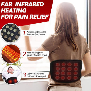 Utk Far Infrared Vibrating Heating Pad With Vibration Massage For Lower Back Pain. 3 Vibration Modes, Smart Controller, Hot Enough (103 -159 ) Back Pain Relief,S-Xxxxl