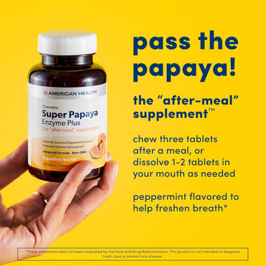 American Health - Super Papaya Enzyme Plus - 360 Chewable Tablets