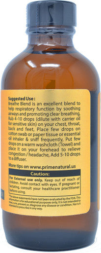 PRIME NATURAL Breathe Essential Oil Blend 4Oz