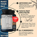 Dedicad Artichoke Extract Capsules 6650Mg 4-Month Supply - Support Digestion, Immune Health & Body Balance - Combined 9 Herbs Pap