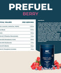 Kinetica Prefuel Pre Workout Supplement 5.9G Amino Acids & 2.3G Bcaa'S Per Serving 30 Servings Berry 300G