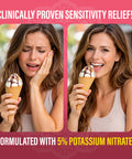 Gurunanda Sensitive Toothpaste 5 Potassium Nitrate For Tooth Sensitivity Relief With Nano-HydroxyapatiteXylitol & White Turmeric With Toothpaste Squeezer Natural Clove Mint 4.2 Oz
