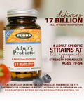 Flora Adults Probiotic Blend Six AdultSpecific Strains Gluten Free Raw Probiotic with 17 Billion Cells 120 Vegetarian Capsules