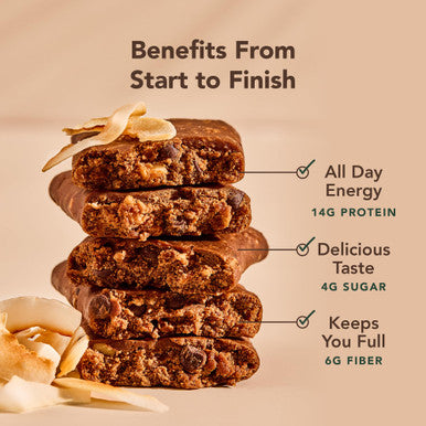 ALOHA Organic Plant Based Protein Bars - Chocolate Coconut Almond Vegan Low Sugar Gluten-Free Low Carb Non-GMO No Stevia No Erythritol - 12 Count (Pack of 1)