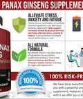 Nutrivein Pure Korean Red Panax Ginseng 1600mg - 120 Vegan Capsules - High Strength 5% Ginsenosides - Ginseng Root Extract Powder for Energy, Potency, Strength, Vigor and Focus for Men and Women