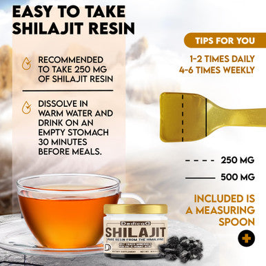 Dedicad Shilajit Pure Himalayan Organic 10G Contains Natural Fulvic Humic Acid and 85+Trace Minerals Shilajit Resin Supplement Support