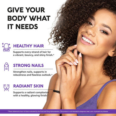 Liquid Biotin & Collagen - Vitamins For Hair Growth Support For Women & Men - Extra Strength 60000 Mcg Drops - B7 Supplement - Strong Nails & Healthy Skin - 98% Faster Absorption Than Pills