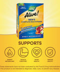 Nature'S Way Alive! Men S Energy Multivitamin Supports Healthy Aging* Supports Cellular Energy* B-Vitamins Gluten-Free 50 Tablets