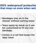 Band-Aid First Aid Tapes, Waterproof Tape, 1/2 Inch X 10 Yds (Pack Of 6)