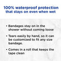 Band-Aid First Aid Tapes, Waterproof Tape, 1/2 Inch X 10 Yds (Pack Of 6)