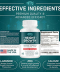 Height Growth Maximizer, Calcium, Vitamin D3 And Zinc Blend Pills, Bone Growth Supplement For Kids And Teens, Bone Strength, Density Support, Gmo-Free, Gluten-Free, Made In Usa, 60 Caps