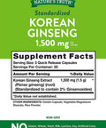 Korean Ginseng Capsules | 75 Count | Standardized Extract from Ginseng Root | Non-GMO, Gluten Supplement | by Nature's Truth