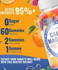 Calcium Magnesium Zinc Supplement Gummies With Vitamin D3 K2 Magnesium Glycinate Orange Berry Flavored Vegan Sugar Gluten Chewable For Men Women Kids